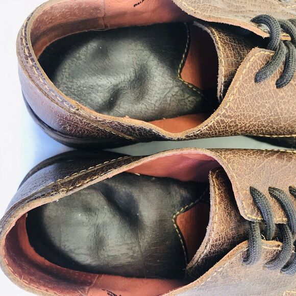 Born Shoes Distressed Leather Lace Oxford Brown 8.5 41.5 Mens Samson Preppy Y2K - Picture 12 of 12